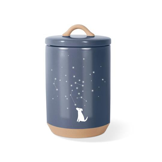 Fringe Celestial Dog Beveled Treat Jar