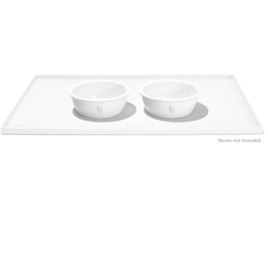 Pet Food Mat Pearl White