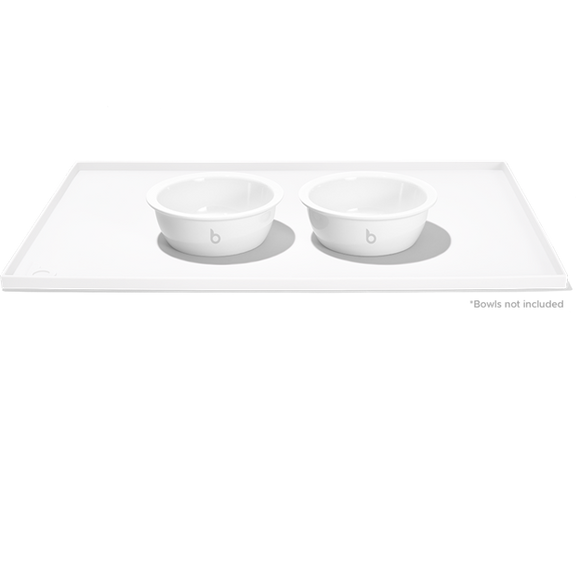 Pet Food Mat Pearl White