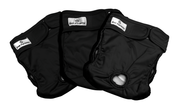 Pet Parents Washable Diaper Black 3pk