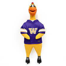 Washington Huskies Rubber Chicken Pet Toy