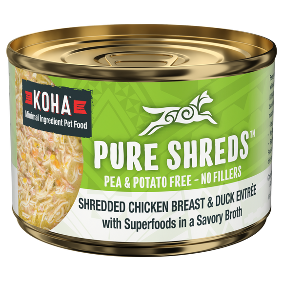 KOHA Dog GF Shredded Chicken Duck 5.5oz*