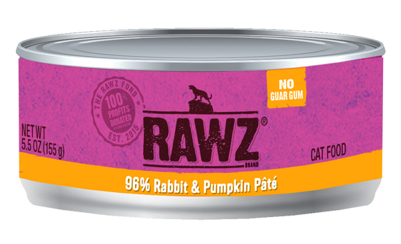 Rawz Cat Cans 96% Rabbit & Pumpkin 5.5oz