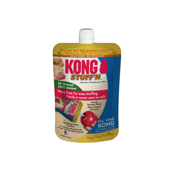 Kong Stuff N All Natural Peanut Butter Bacon Banana 6oz Pouch