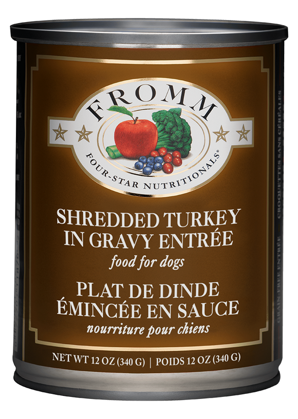 Fromm 4 Star K9 Cans Shredded Turkey 12oz