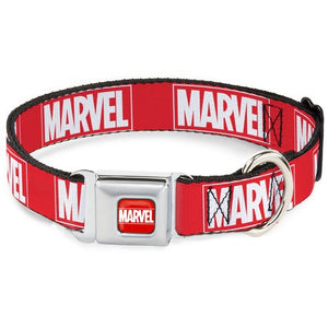 Buckle Down Marvel Red Brick Logo Collar