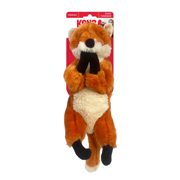 Kong Wild Low Stuff Creatures Dog Toy Fox Medium