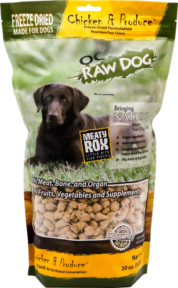 OC Raw Freeze Dried Rox Chicken Produce 20oz