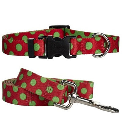 Yellow Dog Christmas Polka Dot Collar